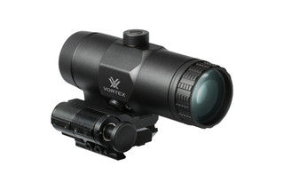 The Vortex Optics VMX-3t 3x magnifier with flip to side mount is made from durable aluminum with black anodized finish